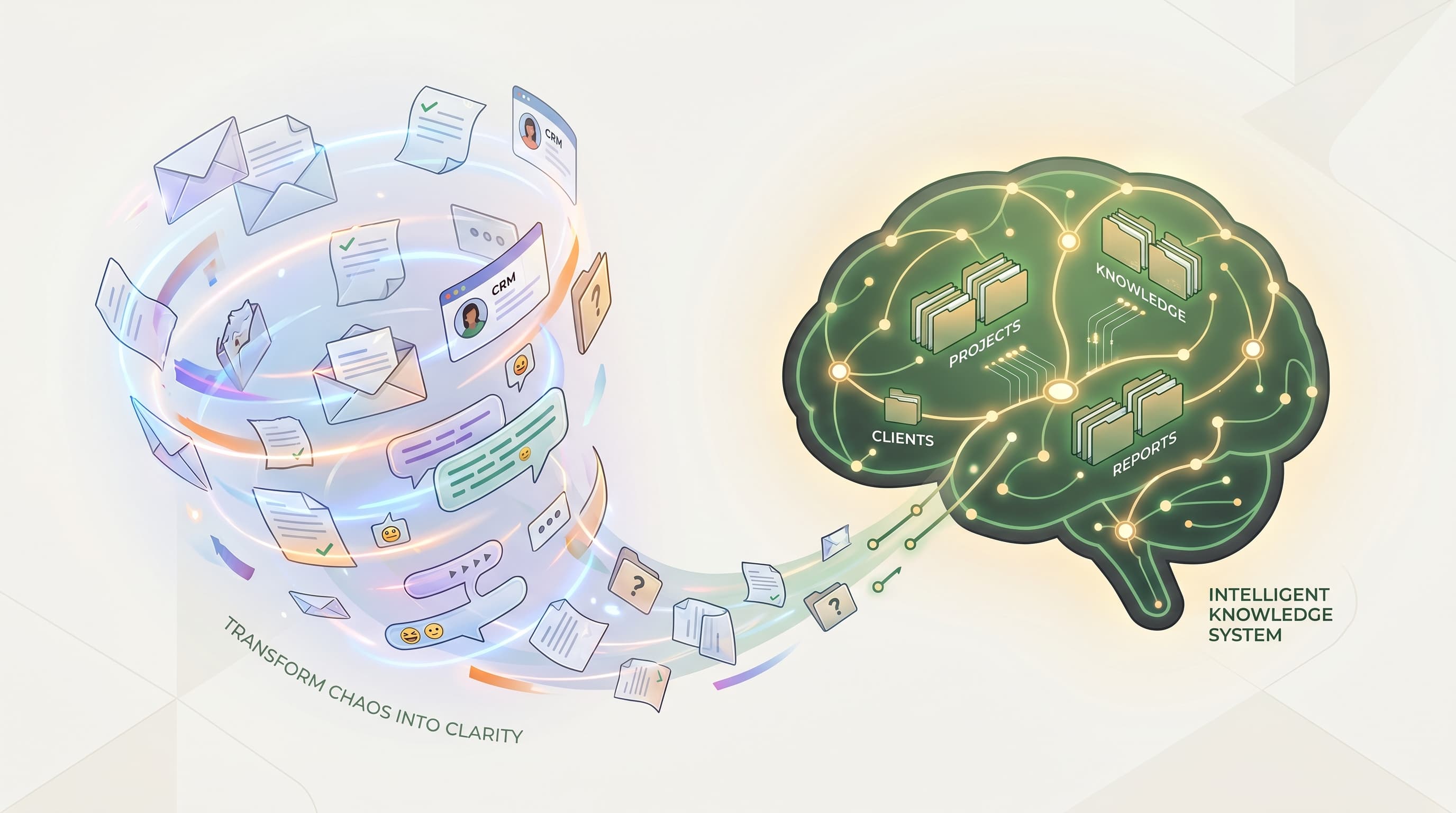 Scattered company knowledge transformed into a structured, governed brain